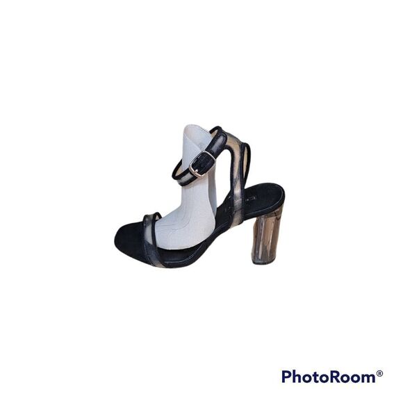 Zara Basic Heeled Sandals with Transparent Heel. Size 40. - Picture 2 of 9